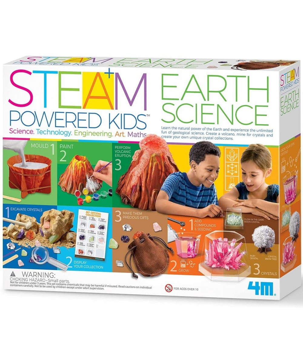 Toysmith STEAM Powered Kids Deluxe Earth Science Kit Make Volcanos & Crystals DIY Stem Toy for Boys & Girls Ages 10+ $51.70 -...