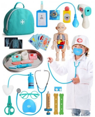 Doctor Kit for Kids Realistic 36PCS Kids Doctor Kit Wooden Doctor Pretend Playset for Toddlers 3-5 Medical Kits Toy for Boys ...