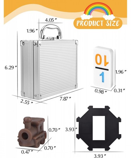 Double 12 Mexican Train Dominoes 91 Tiles Number Dominoes Games in an Aluminum Case with 9 Trains Instruction Booklet Score P...