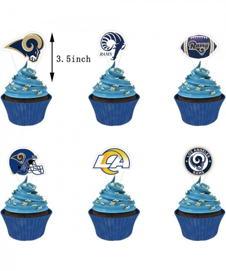 34 Pcs Football Party Supplies Football Rugby Theme Party Set Contains Birthday Banner Cake Topper Cupcake Toppers Balloons L...