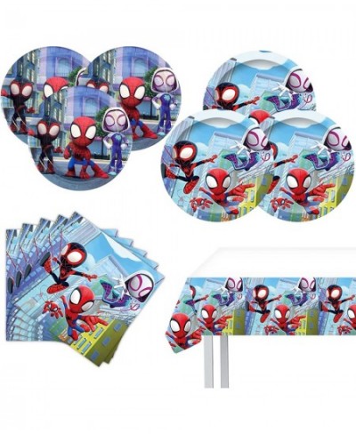 Spidey and His Amazing Friends Birthday Decorations 20 Plates 20 Napkins and 1 Tablecover for Spidey and His Amazing Friends ...