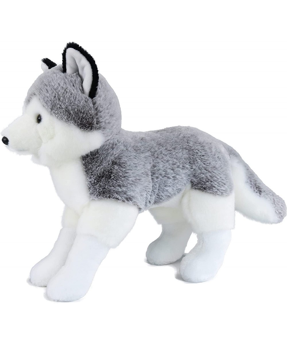 Lifelike Siberian Husky Stuffed Animal - Plush Toy - 14 Inches Length - Standing $39.71 - Stuffed Animals & Teddy Bears