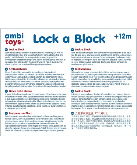 Ambi Toys Lock A Block $30.62 - Early Development & Activity Toys