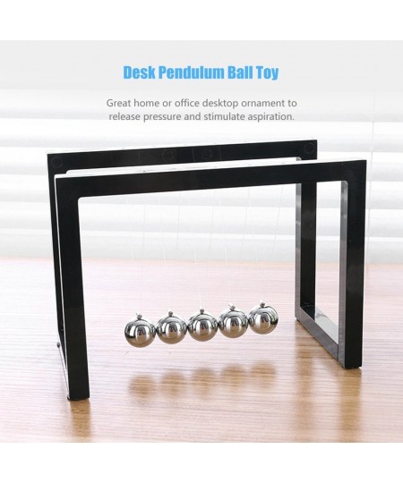 Newtons Cradle Balance Ball Metal Momentum Conservation Pendulum Ball Physics Science Pendulum Steel Balance Ball Home Office...