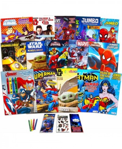 Superhero Ultimate Coloring Book Assortment ~ 15 Books Featuring Avengers Spiderman Justice League Superman Star Wars Mandalo...