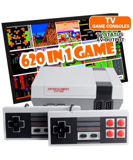 Mini Game Console Childhood Video Game Consoles Built-in 620 Games with NES Dual Controllers Handheld Game Player Console Cla...