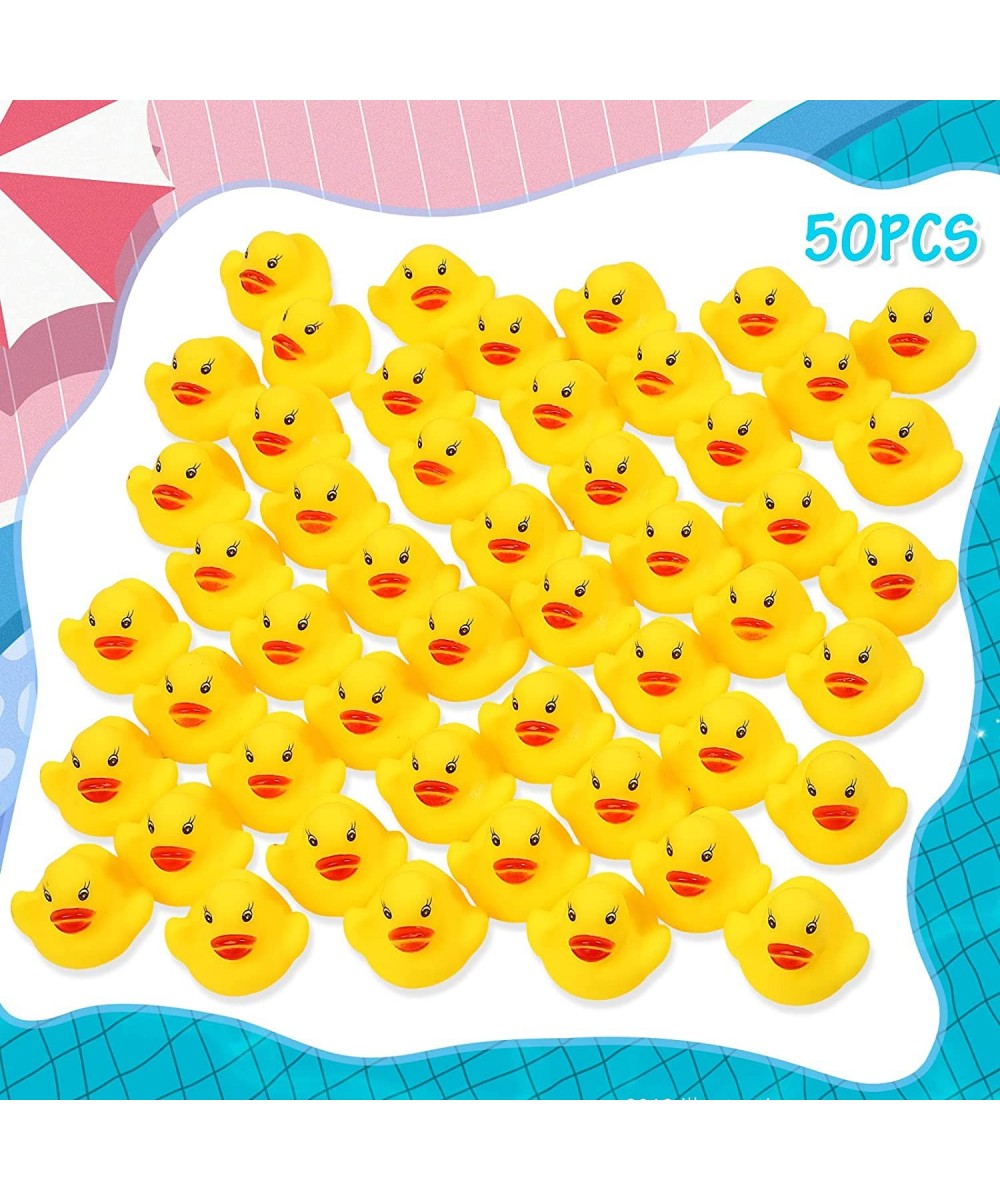 Mini Rubber Duck Bath Toys 50 PCS Squeaky Little Rubber Ducky Kids Shower Toys Small Rubber Duck Party Classroom Incentives S...