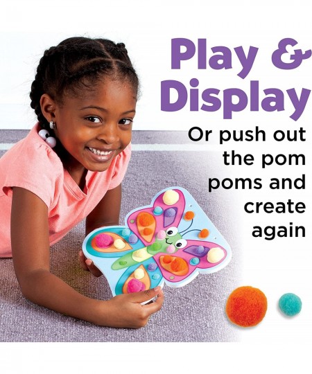 Pom Pom Pictures: Garden - Butterfly and Flower - Toddler Crafts Sensory Toys Age 3-4+ $25.66 - Kids' Drawing & Writing Boards