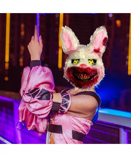 Halloween Scary Masks Bear Rabbit Bunny Masks Bloody Plush Head Masks Halloween Party Cosplay Costume Props $24.20 - Kids' Dr...