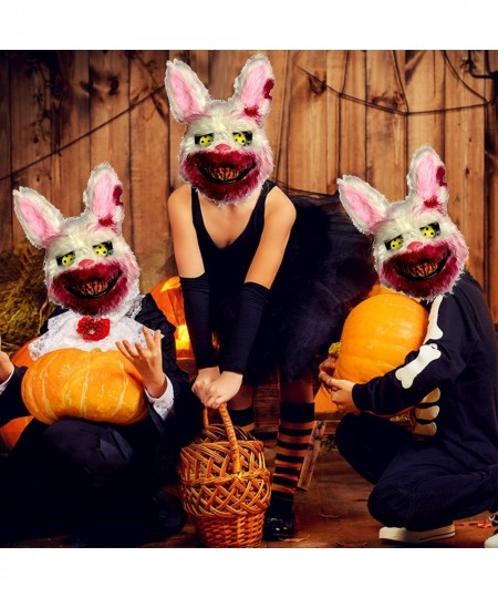 Halloween Scary Masks Bear Rabbit Bunny Masks Bloody Plush Head Masks Halloween Party Cosplay Costume Props $24.20 - Kids' Dr...