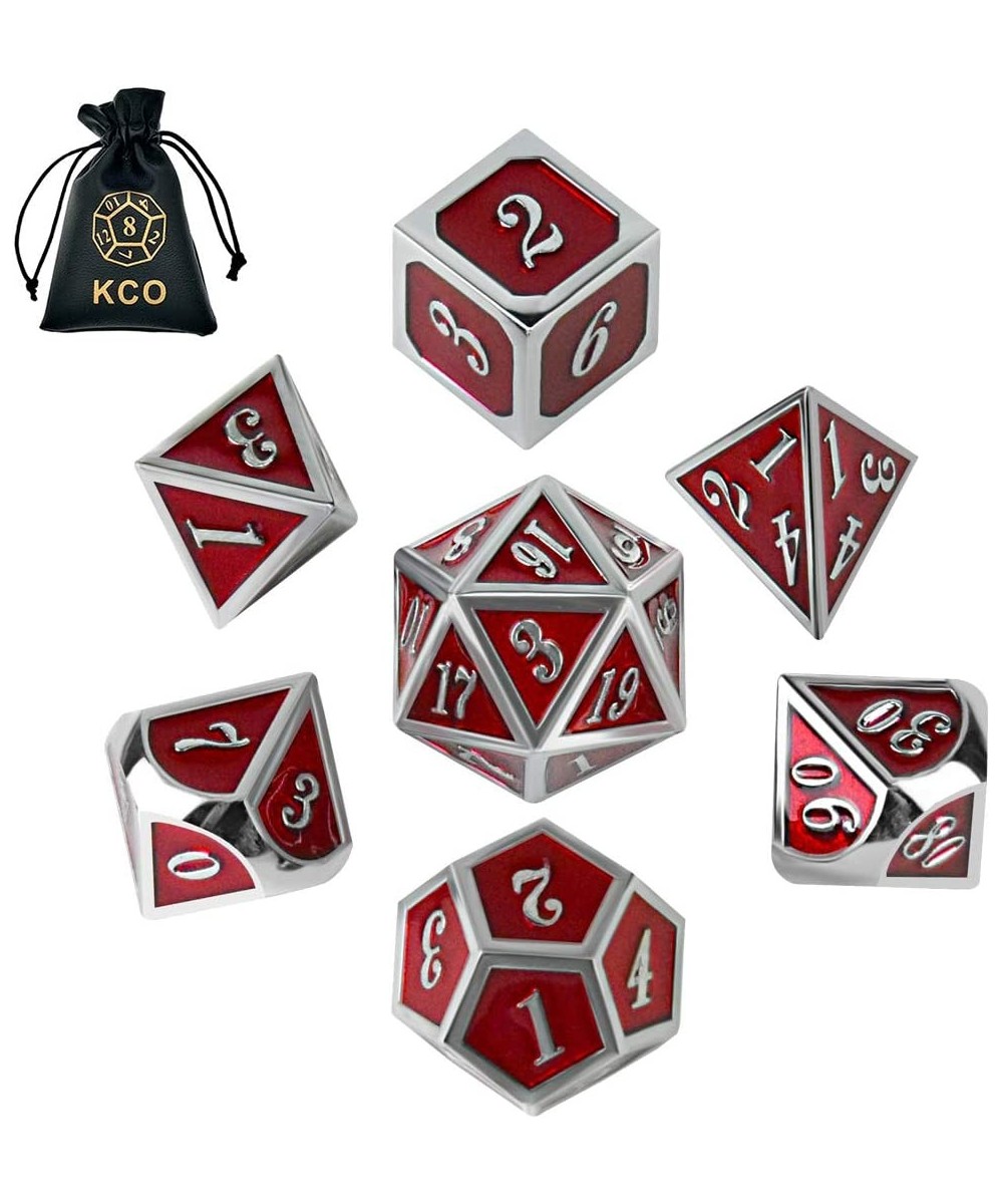 D&D Metal Dice Set Enamel dice 7 Die Polyhedral Dice Set DND Dice Role Playing Game Dice Set with Storage Bag for RPG Dungeon...