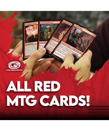 Magic The Gathering Red Rares Booster Pack - 15 Red Rare MTG Cards Gift Set - Dragons Goblins - 15 High-Value Red Cards to Po...