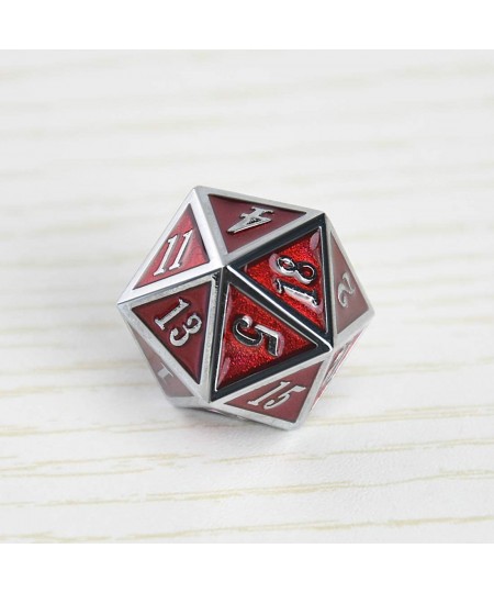 D&D Metal Dice Set Enamel dice 7 Die Polyhedral Dice Set DND Dice Role Playing Game Dice Set with Storage Bag for RPG Dungeon...