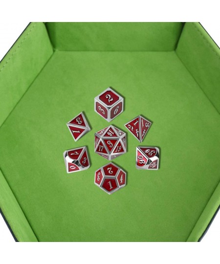 D&D Metal Dice Set Enamel dice 7 Die Polyhedral Dice Set DND Dice Role Playing Game Dice Set with Storage Bag for RPG Dungeon...