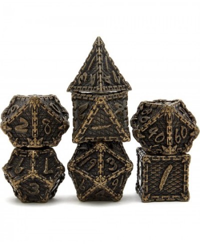 Metal dice Set 7-Piece polyhedral Dragon Scale Metal dice Suitable for Dungeons and Dragons RPG dice(Phnom Penh +Purple ) $25...