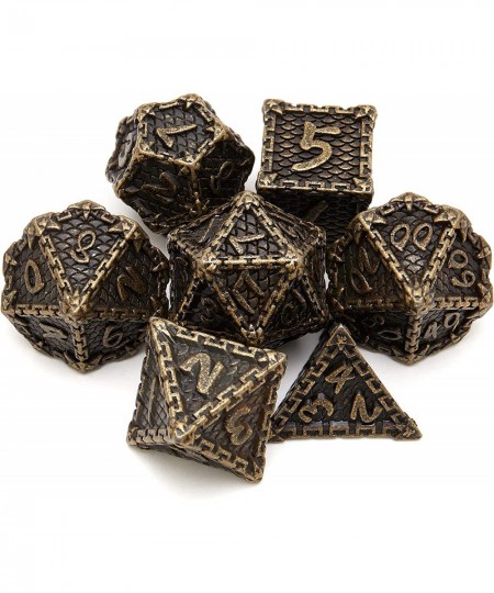 Metal dice Set 7-Piece polyhedral Dragon Scale Metal dice Suitable for Dungeons and Dragons RPG dice(Phnom Penh +Purple ) $25...