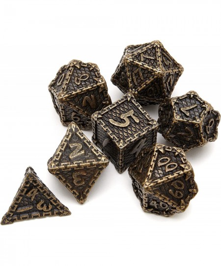 Metal dice Set 7-Piece polyhedral Dragon Scale Metal dice Suitable for Dungeons and Dragons RPG dice(Phnom Penh +Purple ) $25...