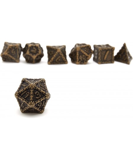 Metal dice Set 7-Piece polyhedral Dragon Scale Metal dice Suitable for Dungeons and Dragons RPG dice(Phnom Penh +Purple ) $25...