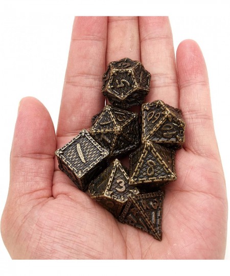 Metal dice Set 7-Piece polyhedral Dragon Scale Metal dice Suitable for Dungeons and Dragons RPG dice(Phnom Penh +Purple ) $25...