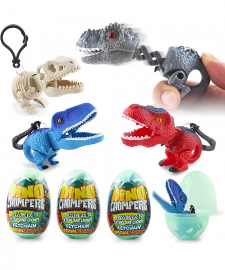 Mini Dinosaur Figures Toys Surprise Eggs Dino Chomper Keychains Party Favor Decoration 4 Pack $15.98 - Kids' Play Dinosaur & ...