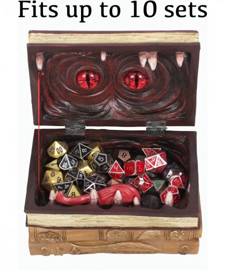 Forged Dice Co Dice Box Mimic Chest - Tomes of Terror - Container Holds up to 10 Sets of Polyhedral Dice - Dice Storage Box F...