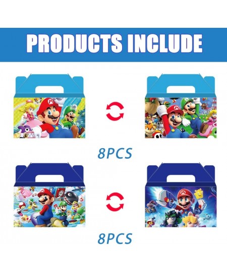 16 Pcs Mario Party favors Boxes Mario Party bag for Kids Mario Themed Party Supplies $25.31 - Kids' Party Favor Sets