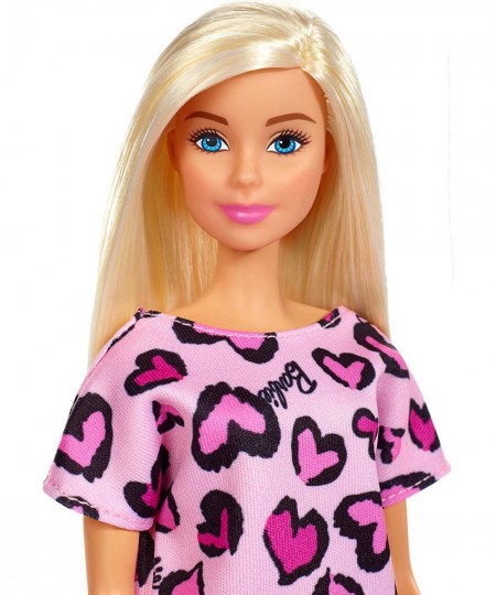 Doll Blonde Wearing Pink Heart-Print Dress and Platform Sneakers for 3 to 7 Year Olds $19.52 - Dolls