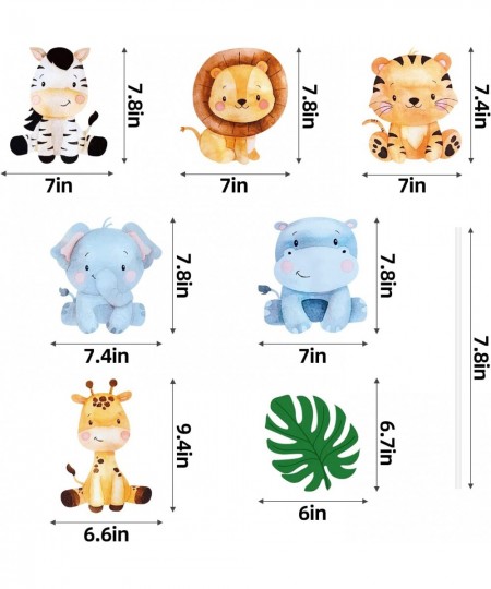 28 Pieces Safari Jungle Animal Sticks Centerpieces Topper for TableDecoration Cute Cutouts for Kids Baby Shower or Birthday Z...