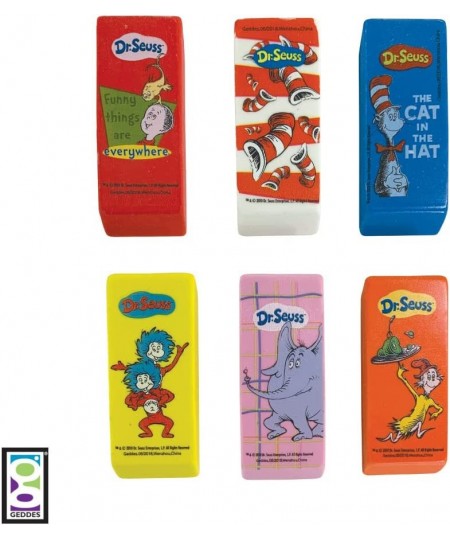 Dr Seuss Beveled Erasers For Kids (Pack of 48) $23.53 - Kids' Drawing & Writing Boards