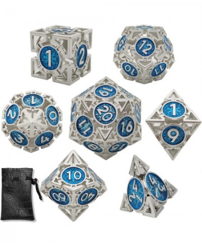 DND Dice Set D&D Metal Hollow Dungeons and Dragons Polyhedral Dice 7pcs D20 D12 D6 Trpg MTG Pathfinder D and D Number Card Ta...