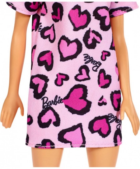 Doll Blonde Wearing Pink Heart-Print Dress and Platform Sneakers for 3 to 7 Year Olds $19.52 - Dolls