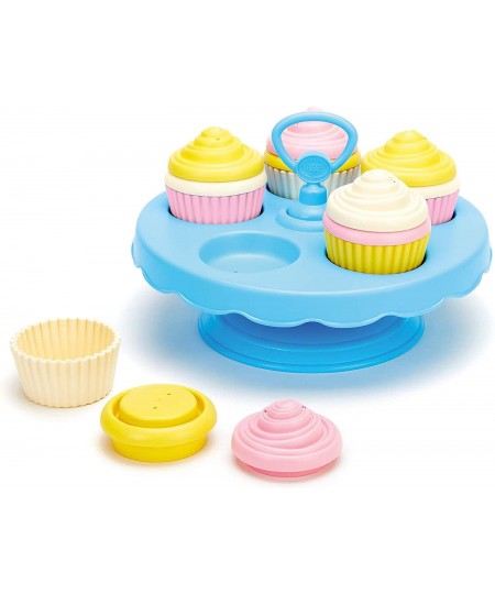 Cupcake Set - 16 Piece Pretend Play Motor Skills Language & Communication Kids Role Play Toy. No BPA phthalates PVC. Dishwash...