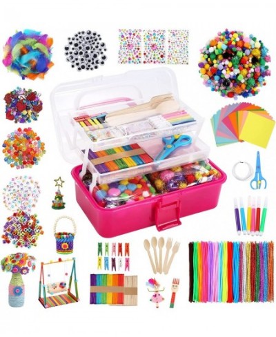 Craft Supplies for Kids DIY Arts and Crafts Kit for Toddler Age 5-12 Years with Folding Storage Box for School Project Craft ...