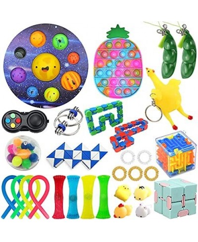 Fidget Packs Sensory Toys Set 30pcs Relieves Stress&Anxiety Fidget Toys Set for Children Adults Toy Packs with Simple Dimples...