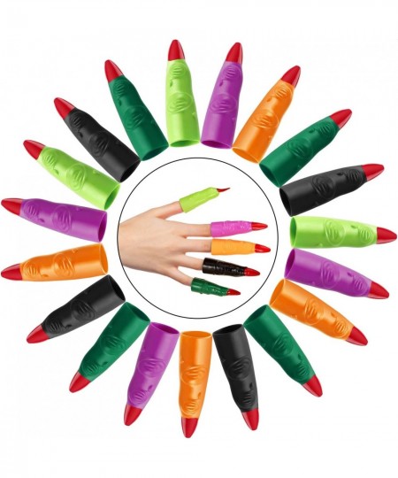 40 Pieces Halloween Colorful Witch Fingers for Reading Plastic Fake Fingers Martian Witch Fingers for Kids Finger Reading Poi...