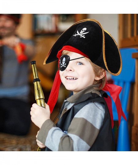 9 Pieces Pirate Costume Accessories Telescopes Eye Patches for Halloween Cosplay $29.78 - Kids' Party Hats