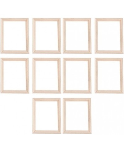 10pcs Mini Photo Frame Miniature Dollhouse Furniture Wooden Picture Frames 1: 12 Scale Dollhouse Accessories DIY Wall Art Pai...