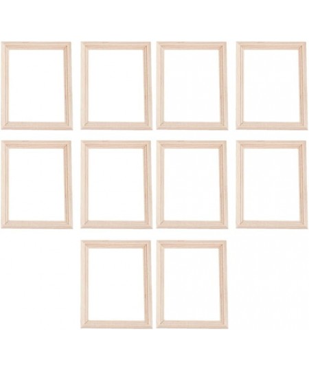 10pcs Mini Photo Frame Miniature Dollhouse Furniture Wooden Picture Frames 1: 12 Scale Dollhouse Accessories DIY Wall Art Pai...