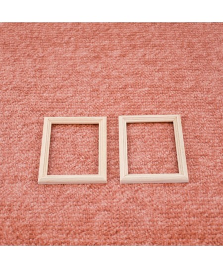 10pcs Mini Photo Frame Miniature Dollhouse Furniture Wooden Picture Frames 1: 12 Scale Dollhouse Accessories DIY Wall Art Pai...