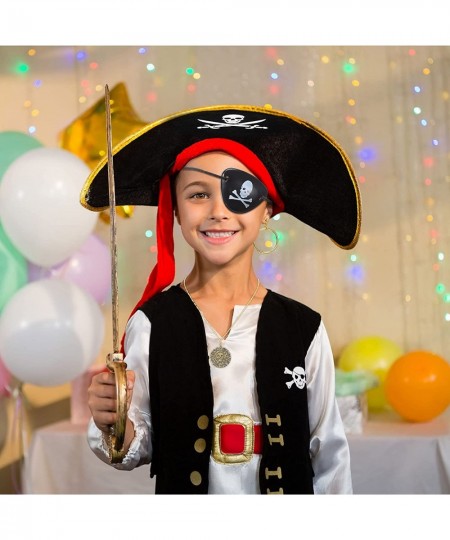 9 Pieces Pirate Costume Accessories Telescopes Eye Patches for Halloween Cosplay $29.78 - Kids' Party Hats