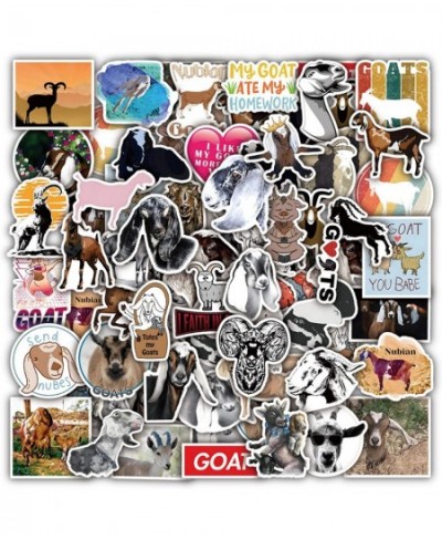 Cool Goat Stickers 50PCS for Water Bottle Laptop Skateboard Phone Cute Animal Stickers Pack Gift for Kids Teens Adults Vinyl ...