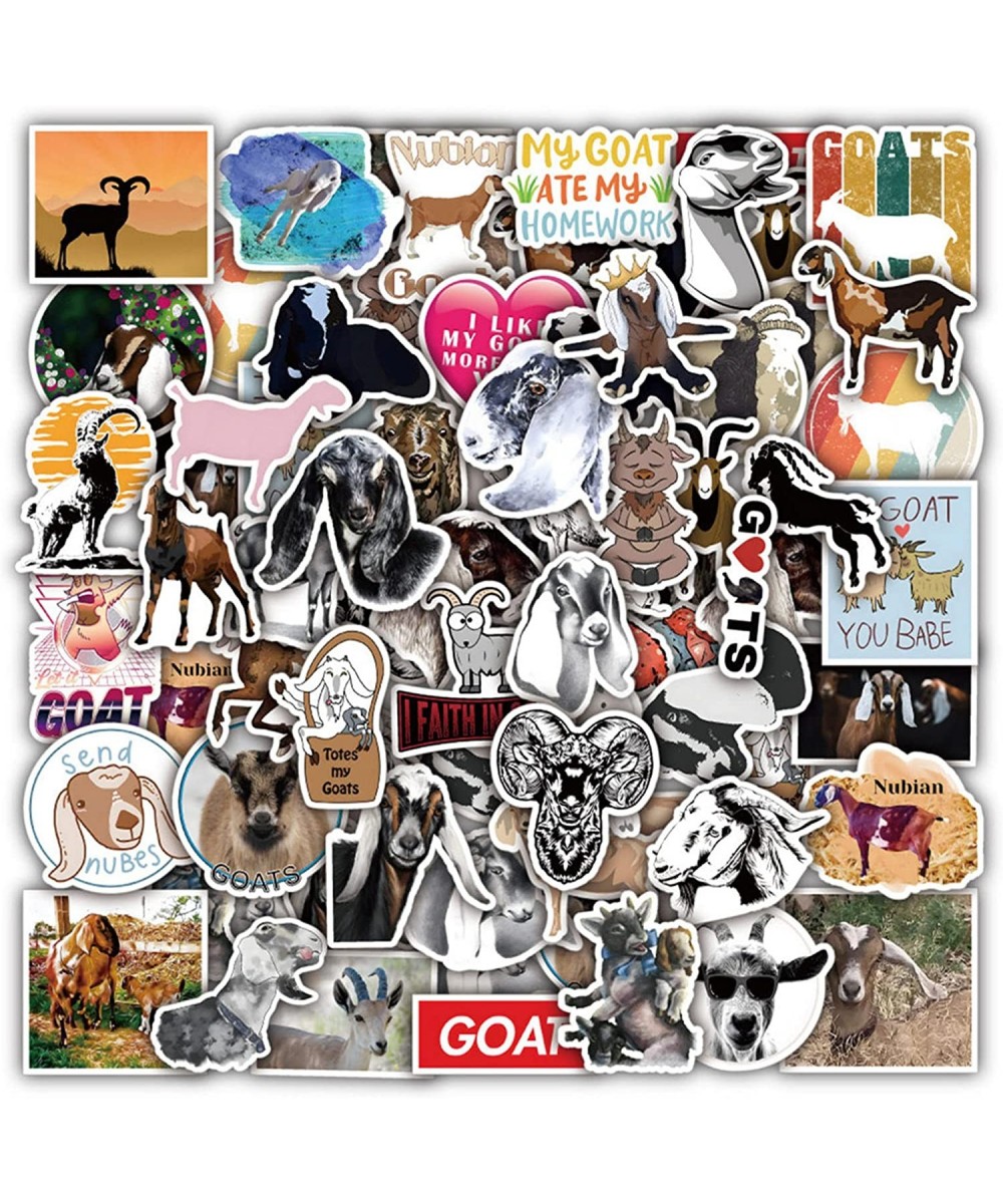 Cool Goat Stickers 50PCS for Water Bottle Laptop Skateboard Phone Cute Animal Stickers Pack Gift for Kids Teens Adults Vinyl ...