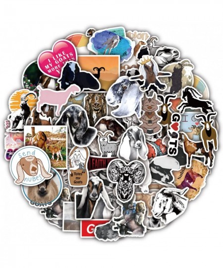 Cool Goat Stickers 50PCS for Water Bottle Laptop Skateboard Phone Cute Animal Stickers Pack Gift for Kids Teens Adults Vinyl ...