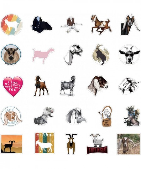 Cool Goat Stickers 50PCS for Water Bottle Laptop Skateboard Phone Cute Animal Stickers Pack Gift for Kids Teens Adults Vinyl ...