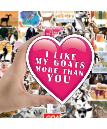 Cool Goat Stickers 50PCS for Water Bottle Laptop Skateboard Phone Cute Animal Stickers Pack Gift for Kids Teens Adults Vinyl ...