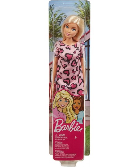 Doll Blonde Wearing Pink Heart-Print Dress and Platform Sneakers for 3 to 7 Year Olds $19.52 - Dolls