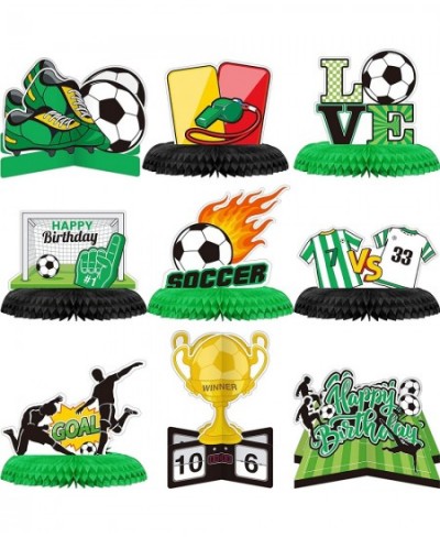 9 Pcs Soccer Party Decorations Soccer Centerpieces for Table Soccer Birthday Decoration Soccer Themed Birthday Party Supplies...