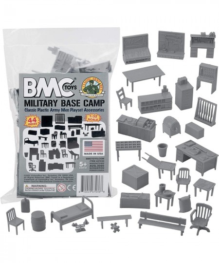 BMC Classic Marx Military Base Camp - 44pc Plastic Army Men Playset Accessories $29.54 - Play Figure Playsets