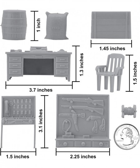 BMC Classic Marx Military Base Camp - 44pc Plastic Army Men Playset Accessories $29.54 - Play Figure Playsets