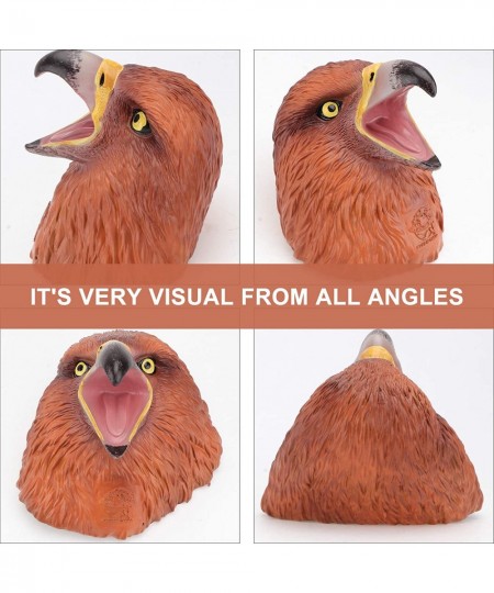 Eagle Hand Puppet Soft Realistic Bald Eagle Head Open Movable Mouth Bird Puppet Doll Cosplay Glove Interactive Toys for Role ...